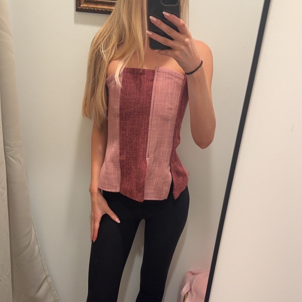 Pink corset top